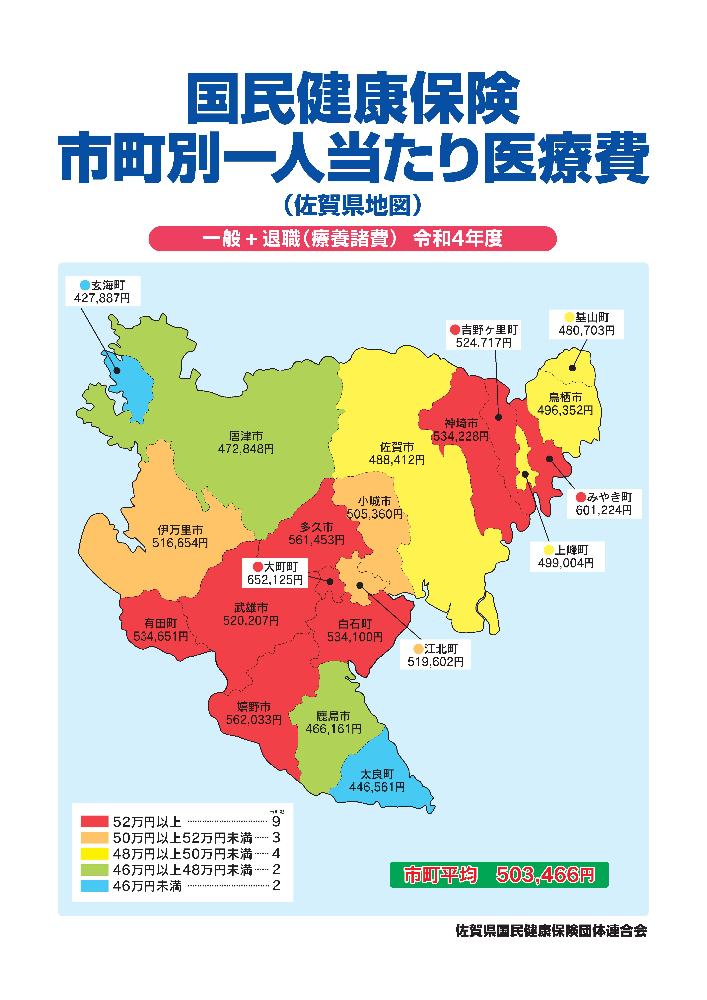 R3国民健康保険市町別一人当たり医療費