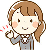 案内する女性のイラスト